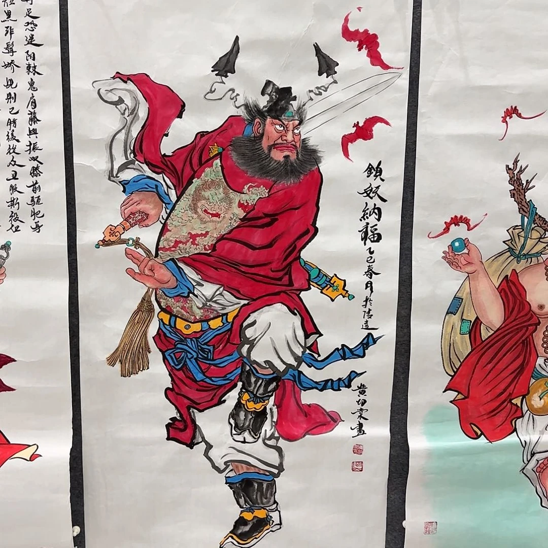 国画清**水尺寸70X138手绘作品