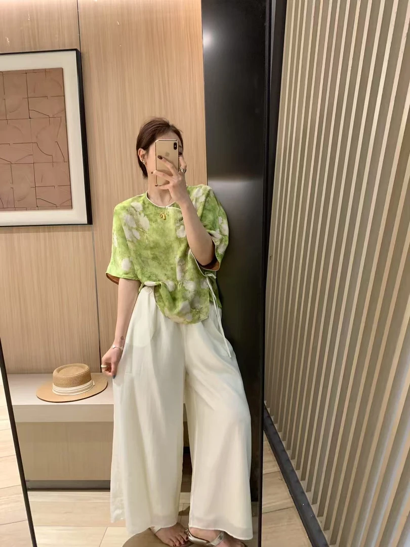 夏季女士超薄阔腿裤修身阔腿裤丝滑凉感