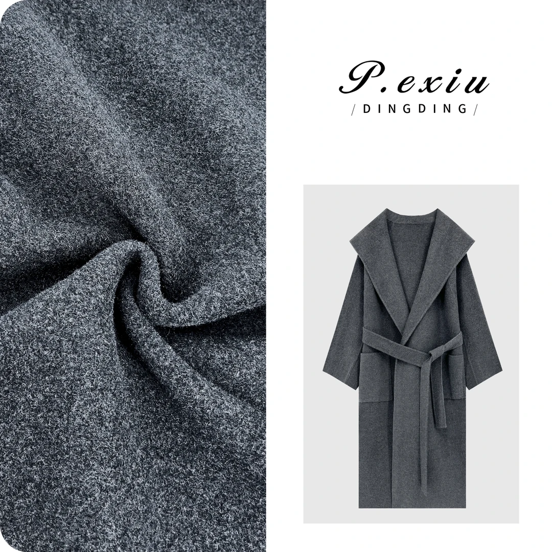 PanYiXiu/潘依绣【年度战袍】山羊绒绵羊毛大翻领连帽大衣ZXA066