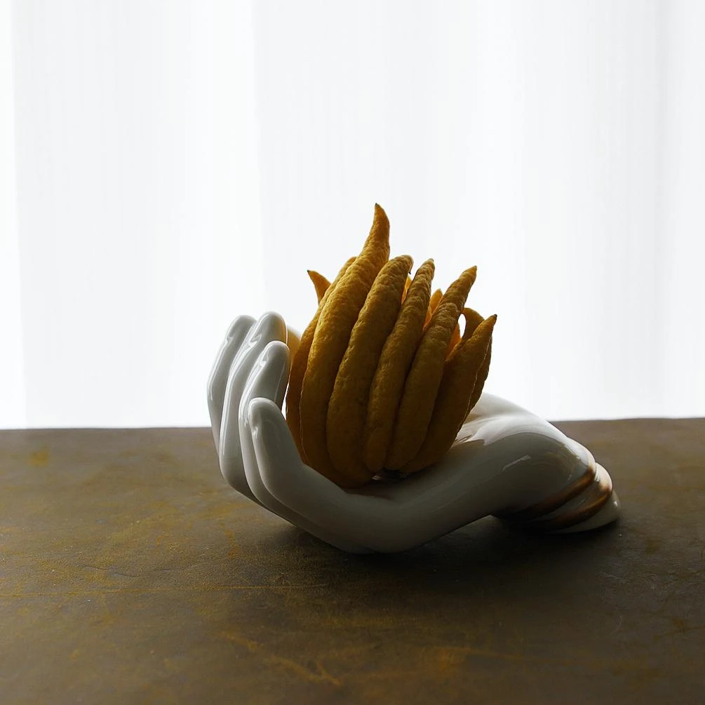 创意放佛手柑瓜果的托盘高颜值陶瓷花瓶器皿桌面摆放盘子个性装饰