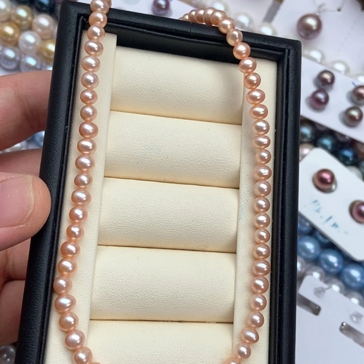 银S925镶嵌颈饰淡水珍珠