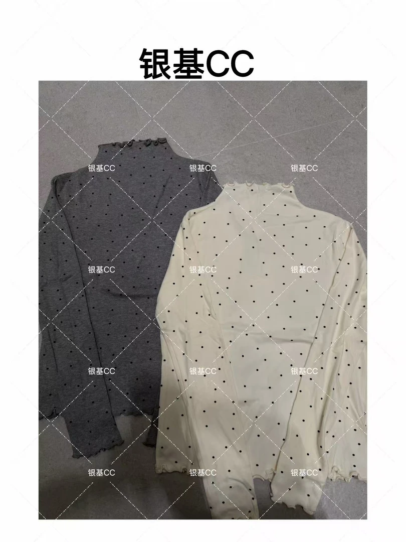 CC.studio韩系半高花边领长袖打底