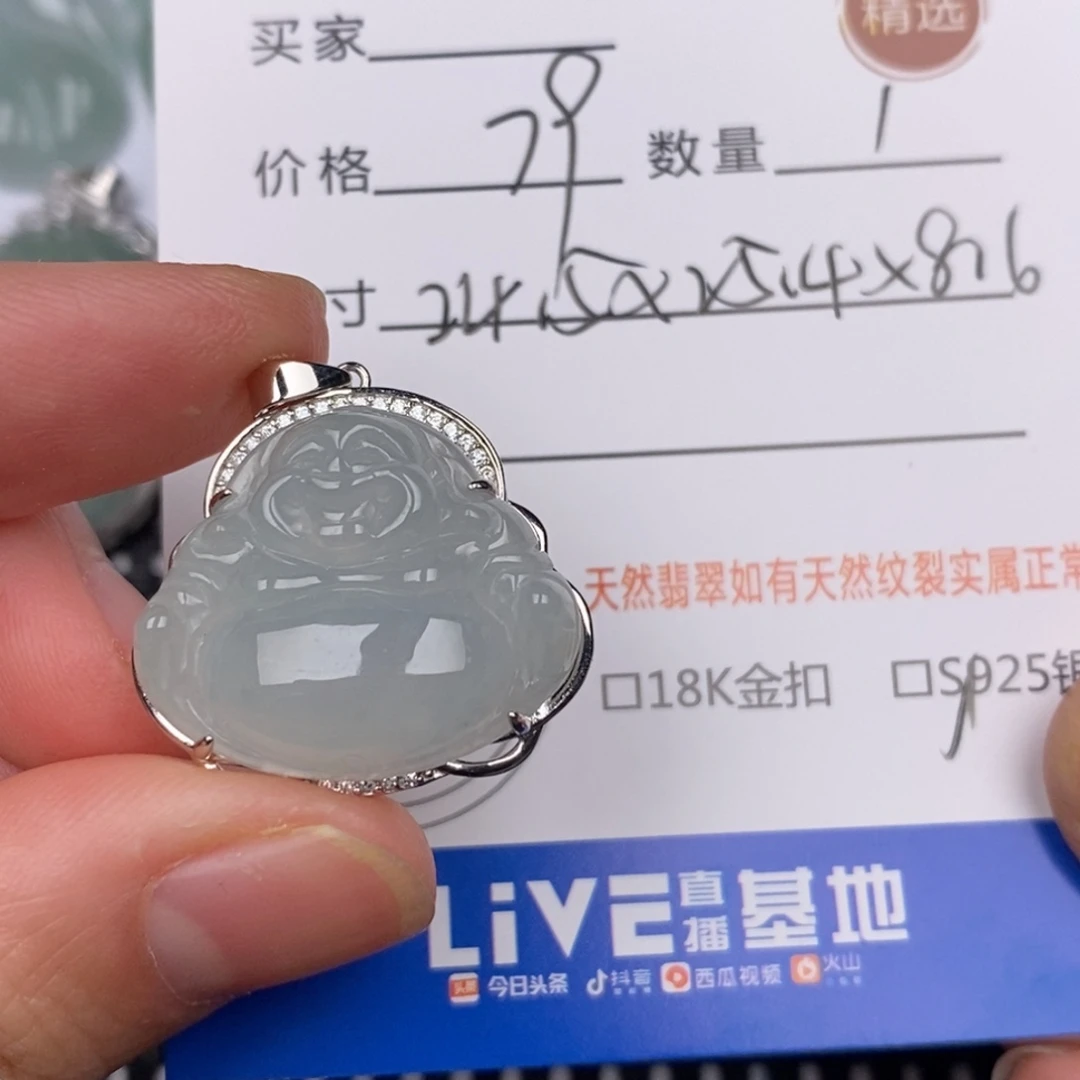 翡翠银S925镶嵌颈饰