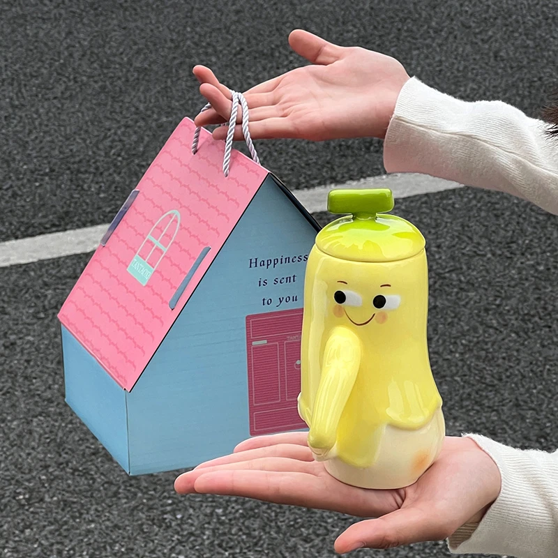 原创搞怪惊喜创意独特的生日礼物实用香蕉杯陶瓷马克杯送女生闺蜜