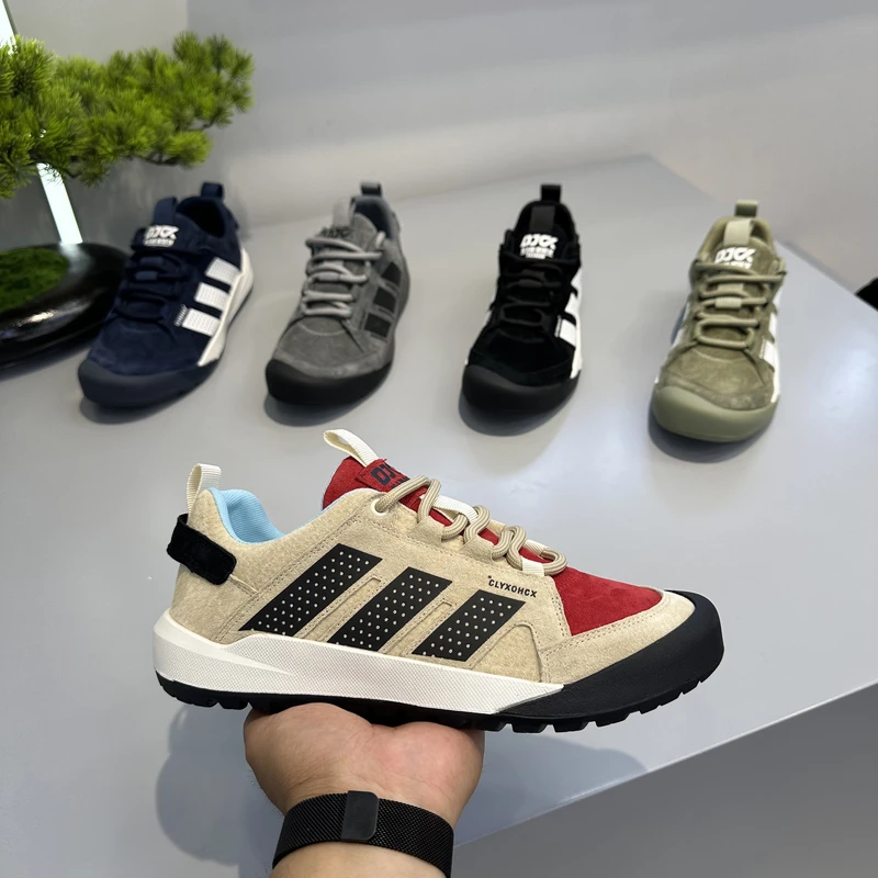 秋季新款拼色透气运动休闲鞋低帮软底舒适皮皮面运动鞋