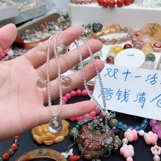 烟晶手链银S925镶嵌