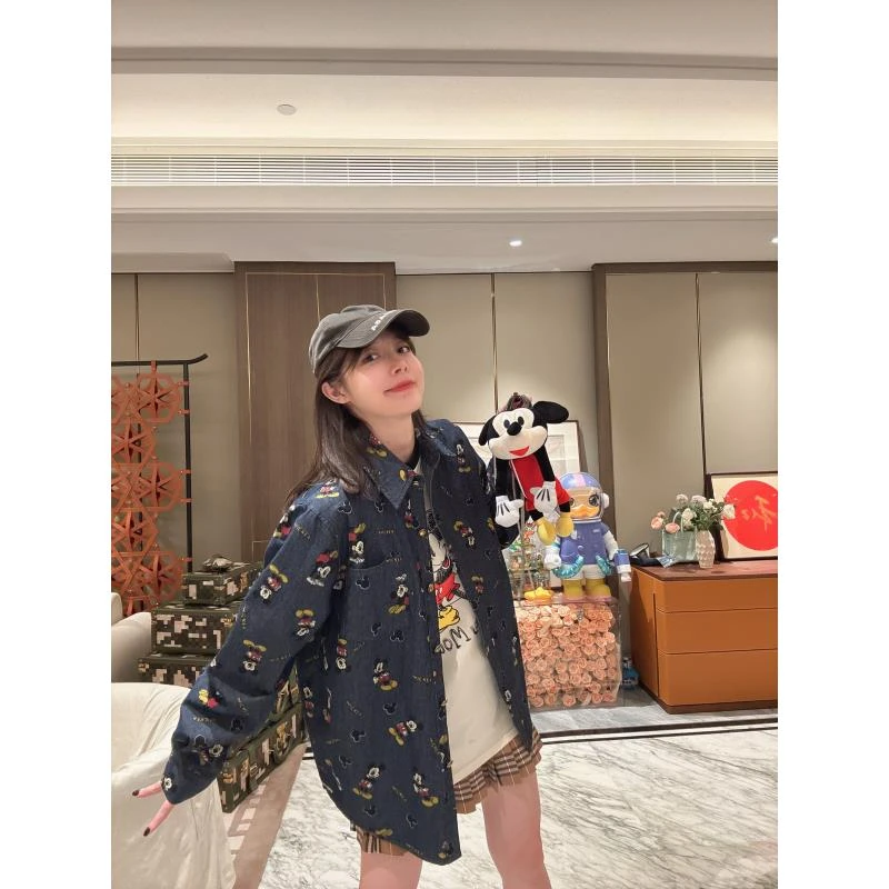 BETTER JOELAY -【杂技米奇】时尚潮流宽松衬衫外套可爱卡通Z0677