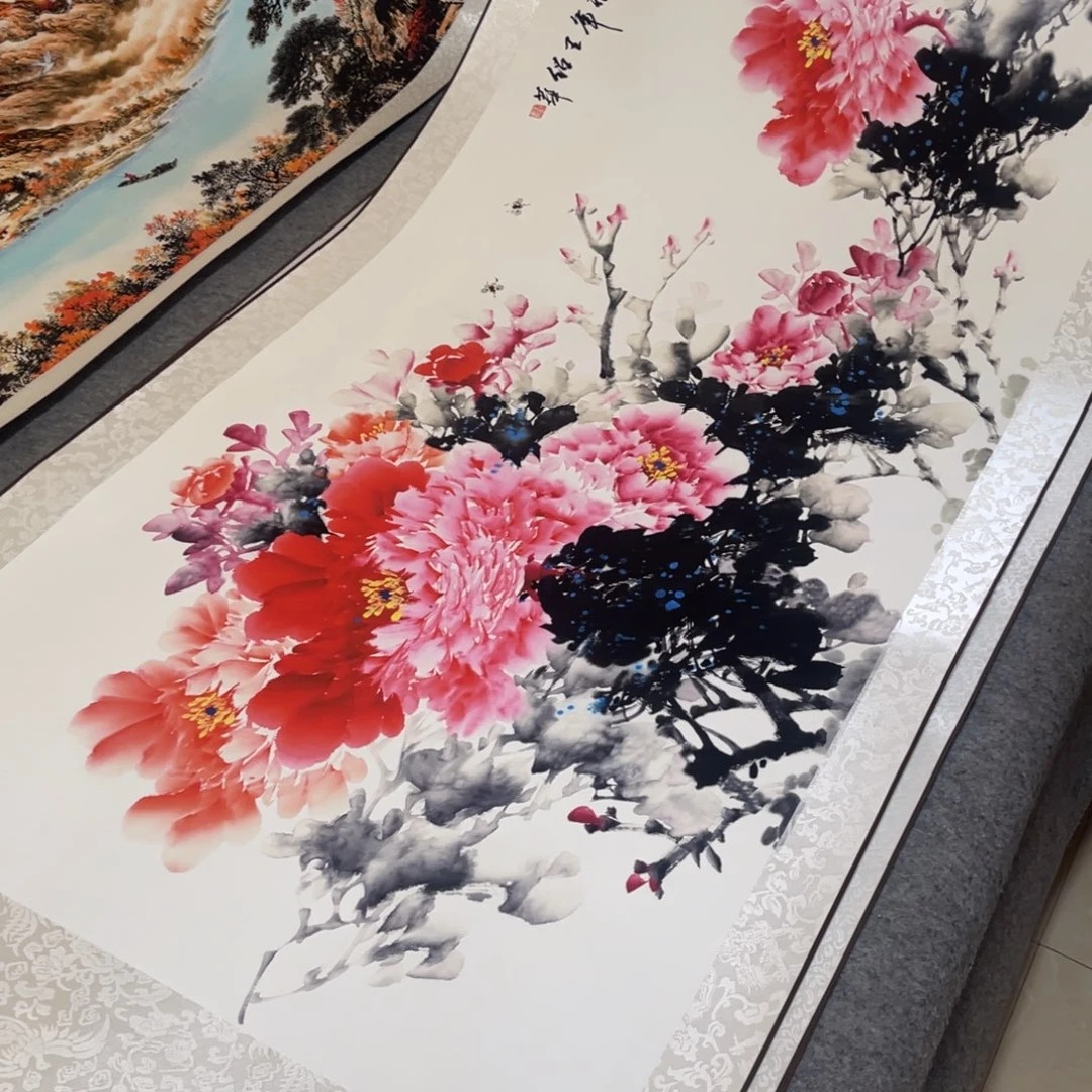富贵满堂四尺横幅东方美学装饰画18070