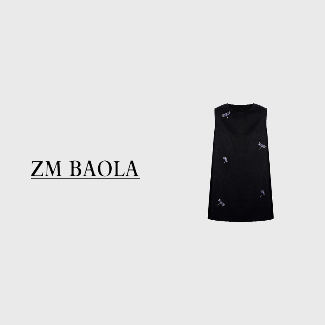 ZM BAOLA【飞花】时尚洋气宽松显瘦气质连衣裙BN8218-S4