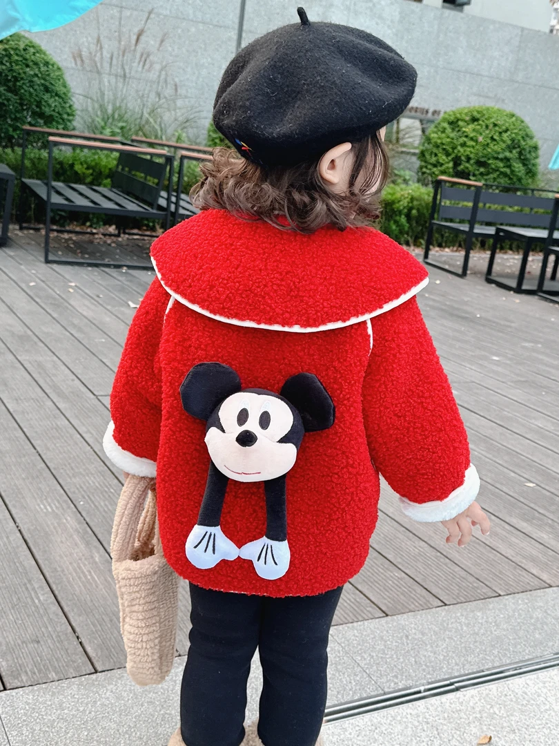 女童外套秋冬款2024新款洋气儿童冬装女宝宝连帽保暖上衣小童冬季