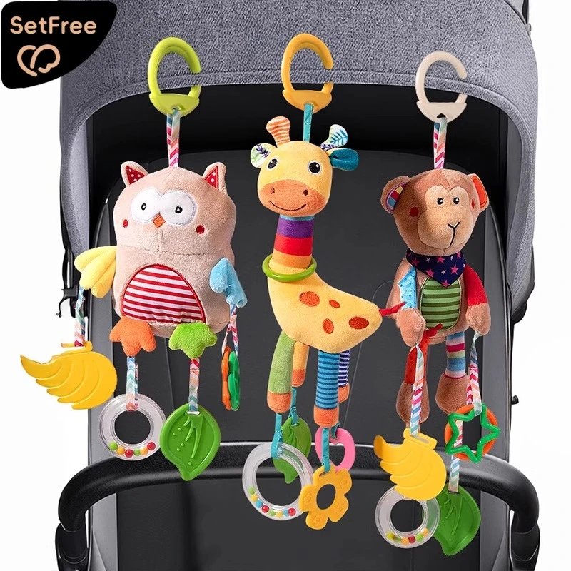婴儿车挂件玩具推车摇铃宝宝床铃可夹新生儿车载风铃安抚安全座椅
