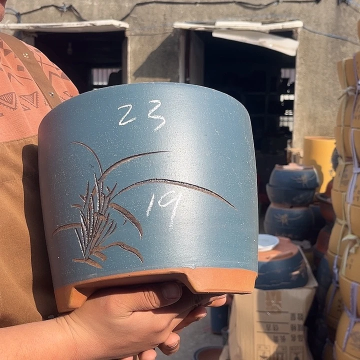 紫砂紫砂花盆盆栽