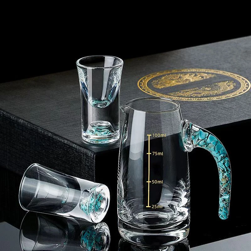 绿松石酒具六杯-ZH520年代当代