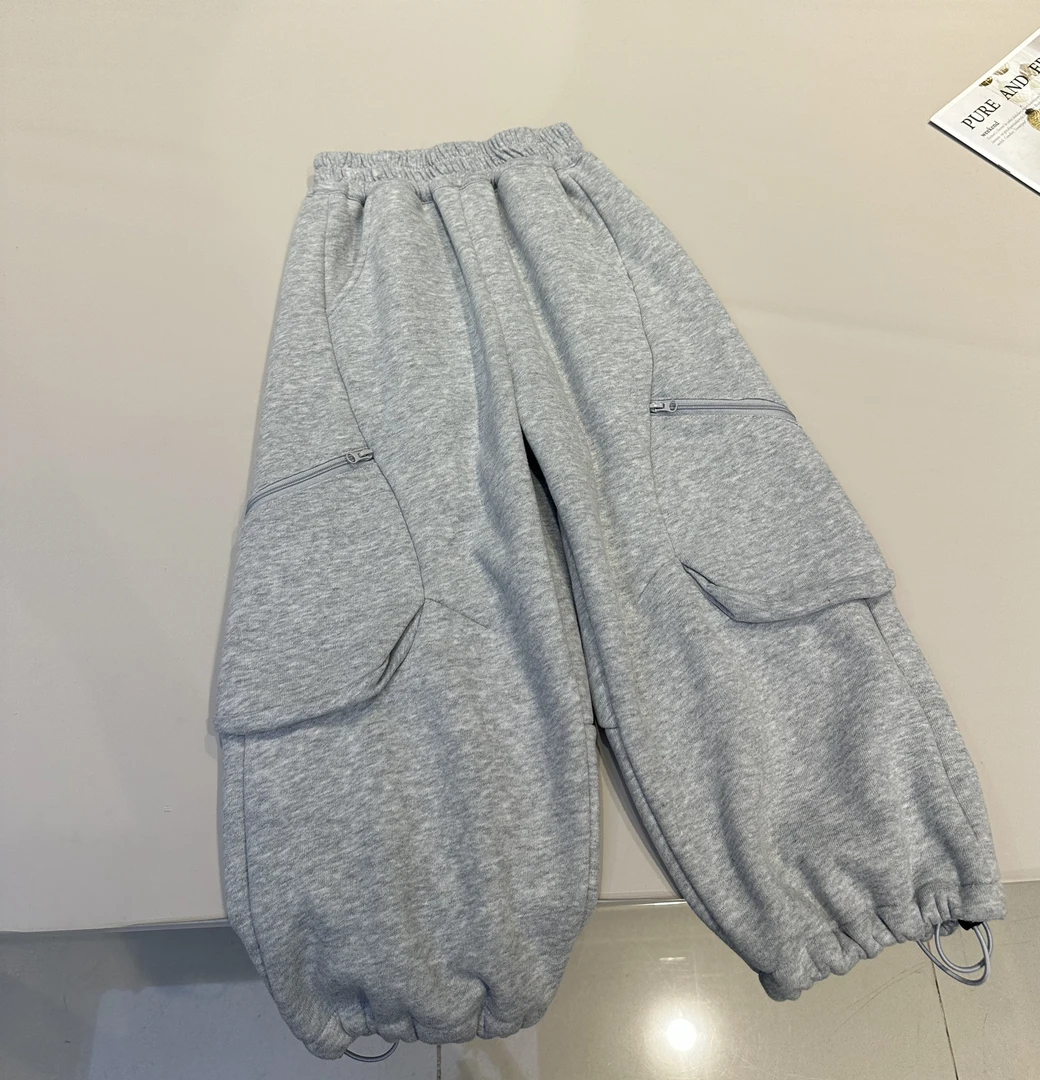 儿童冬装韩范加绒裤舒适一体绒帅气工装休闲裤    88046