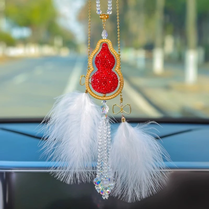 护路葫芦镶钻汽车挂件平安葫芦后视镜车内高级感车挂装饰车载挂件