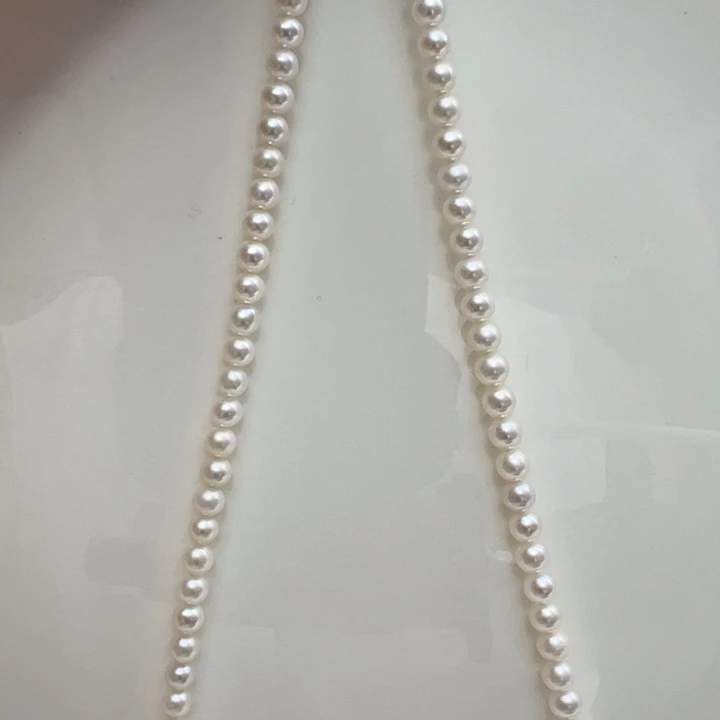 淡水珍珠银S925镶嵌颈饰4-4.5淡水珍珠项链