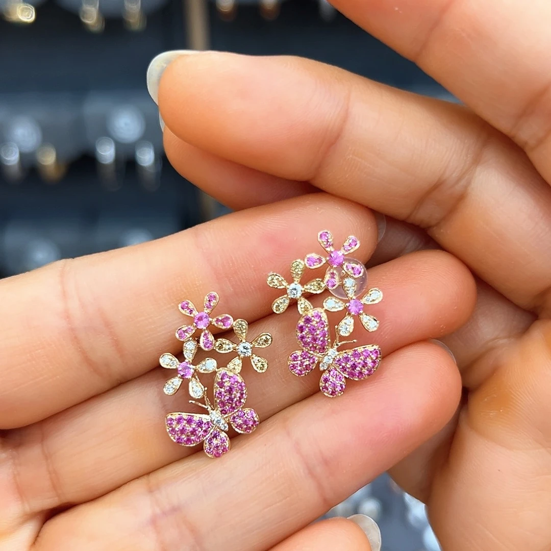 耳饰钻石18K金镶嵌