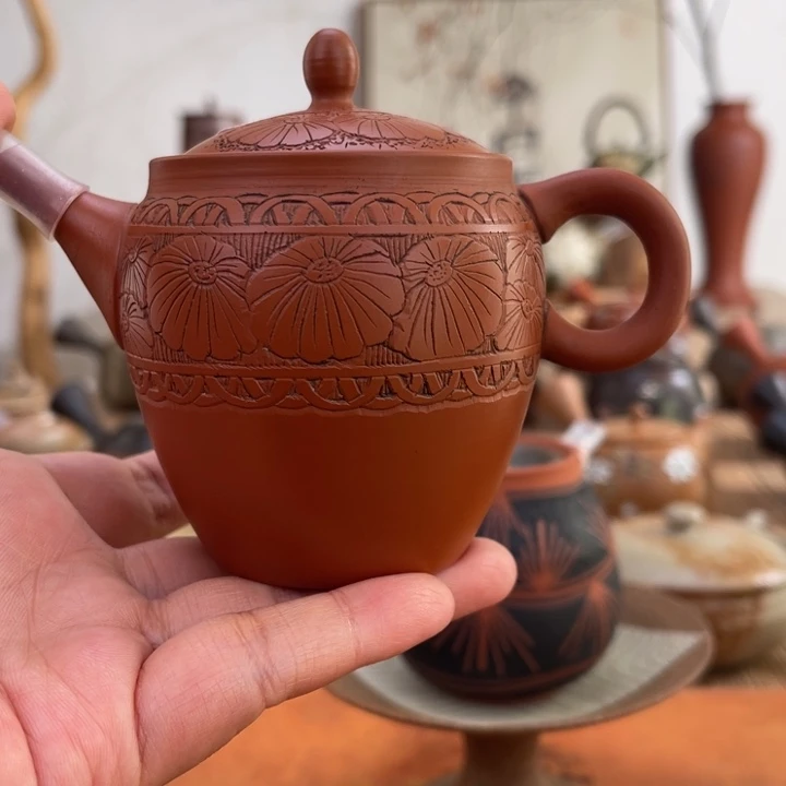 我***拽常滑玉光昭刻茶壶