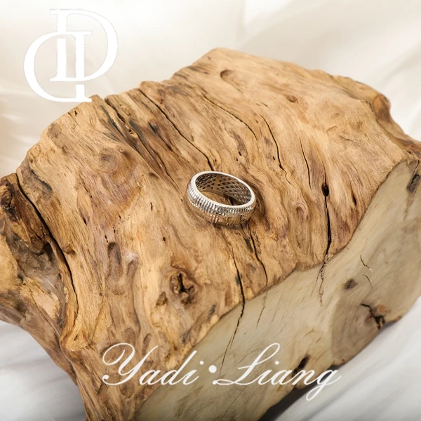 925银戒指 梁雅帝新品【冰点条纹】亮晶晶时尚气质纯银戒指