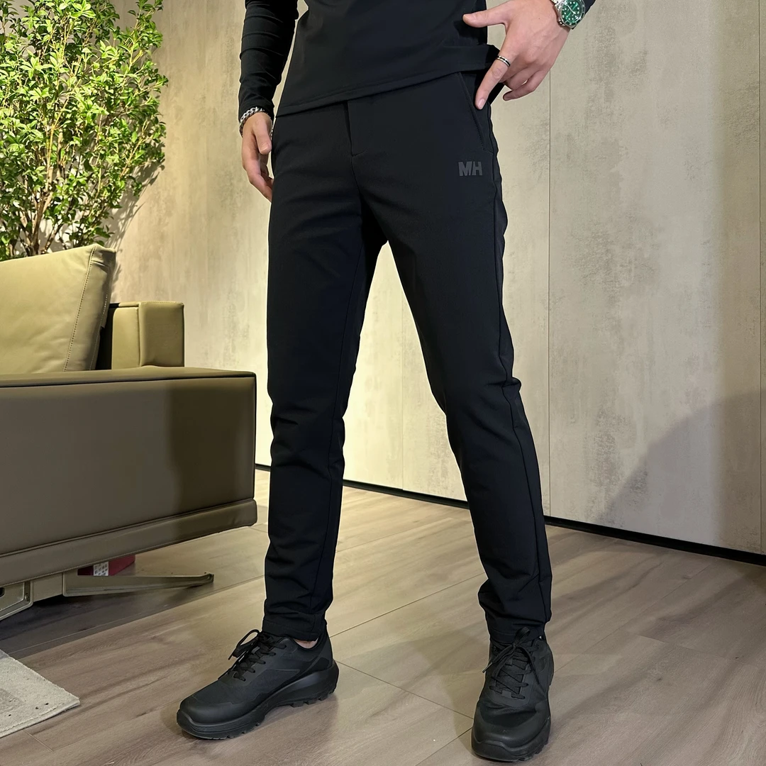 5886款纯色户外运动加厚百搭冲锋裤防风直筒平角时尚休闲裤裤子