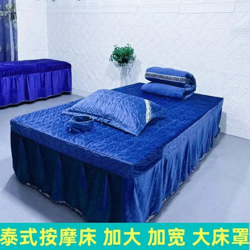 美容院泰式按摩床带洞大床罩加宽加大1.2床1米床美容床罩足浴床单