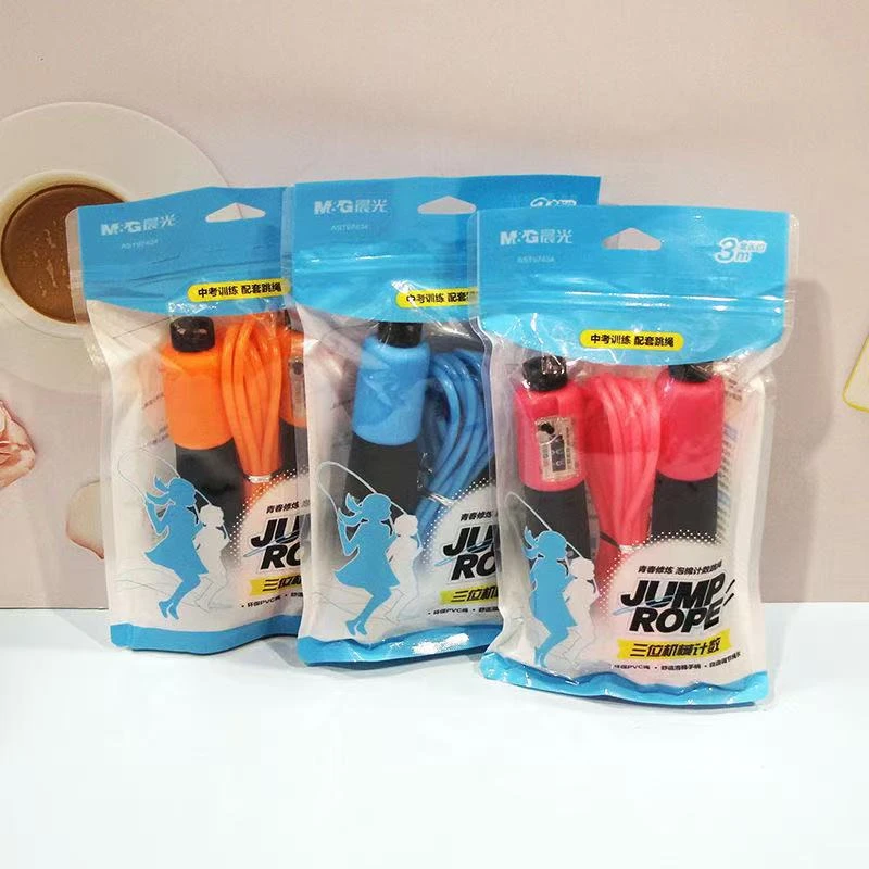 泡棉手柄计数跳绳书写颜色随机发一个