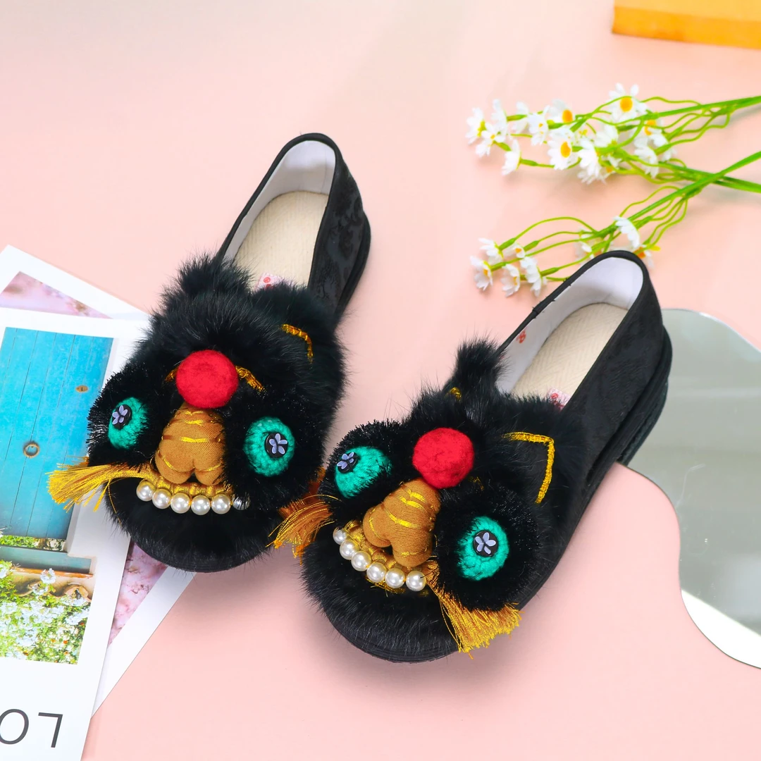 【手工虎头鞋】福泰欣冬季舒适手工虎头千层底布鞋透气防滑绣花穿搭