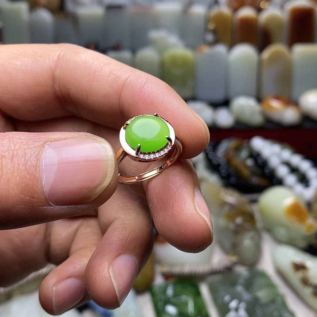 和田玉戒指未镶嵌王*棋