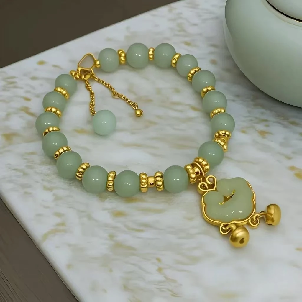 【520】双链串平安锁手链国风祥云手串百搭饰品礼品套组