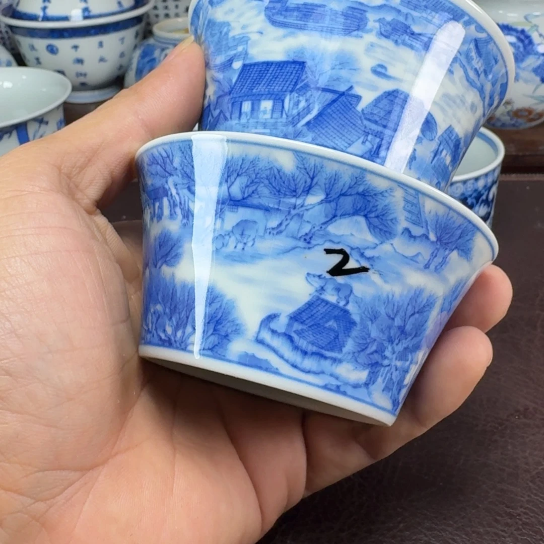 R***u瓷片当代景德镇陶瓷手绘茶具