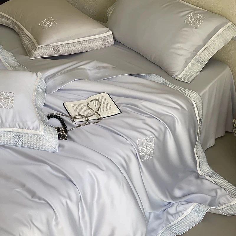 安缦时光丨兰精天丝刺绣印花工艺轻奢高级亲肤柔软透气裸睡四件套
