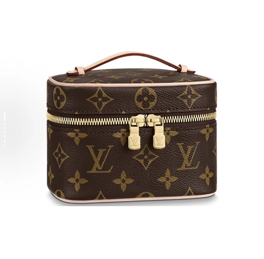 99新 LouisVuitton/路易威登 LV老花 nice nano化妆包