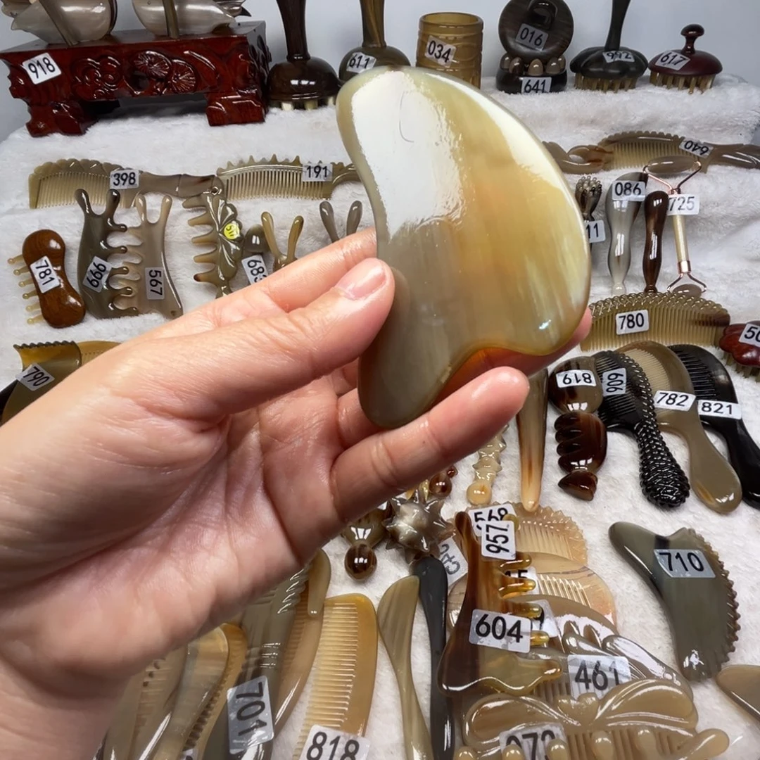 牛角牛角梳牛角卷梳子