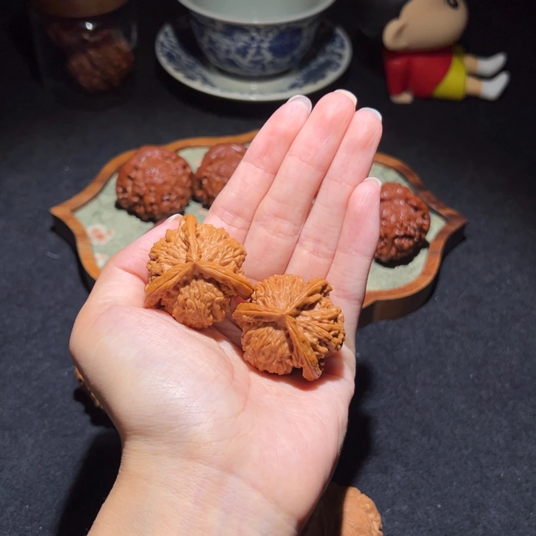 文玩核桃把件37公子帽三棱