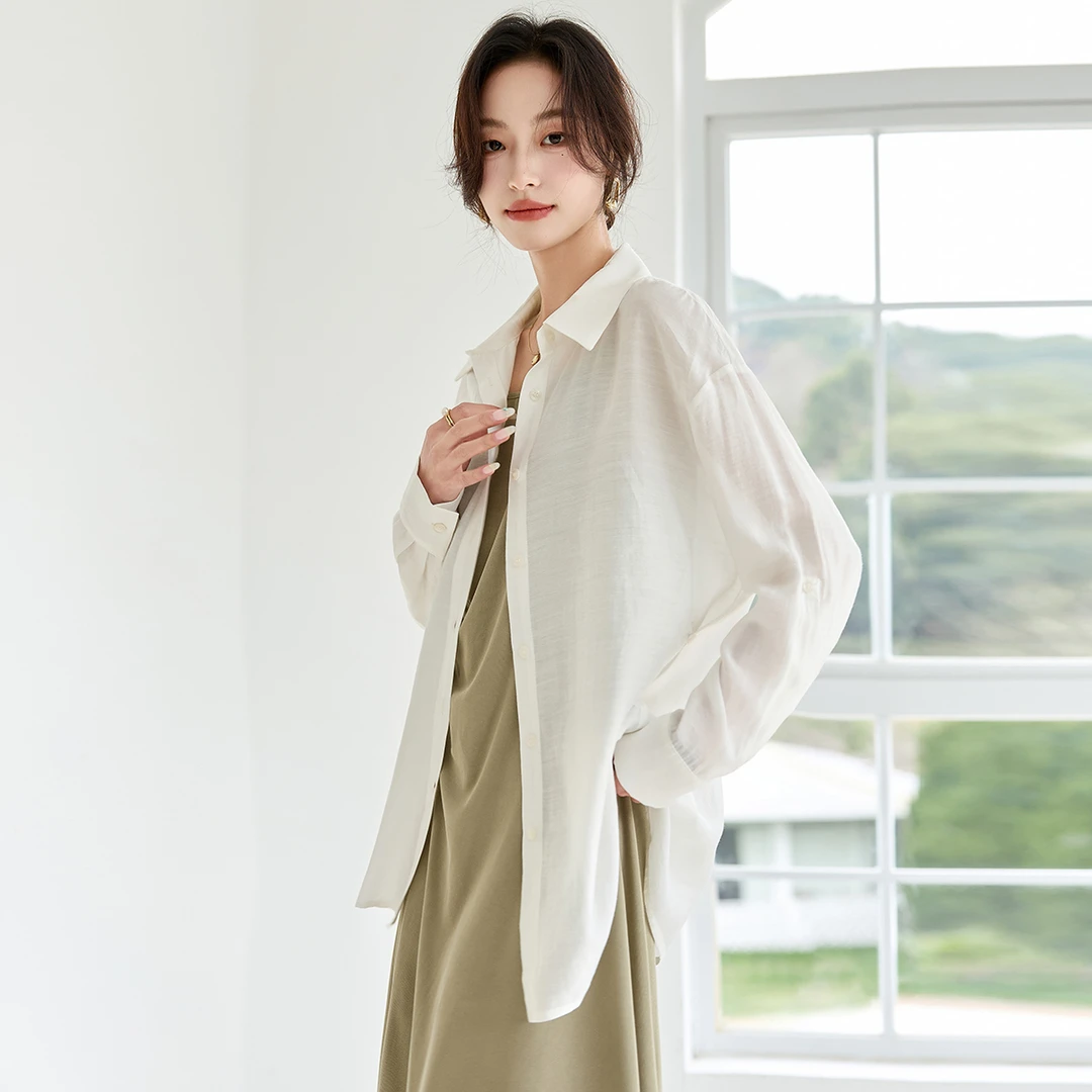 【艾美甄选】薄款垂感女式衬衫AN25X5036