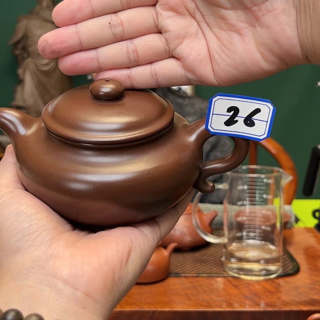 紫砂茶壶胖*?全手仿古