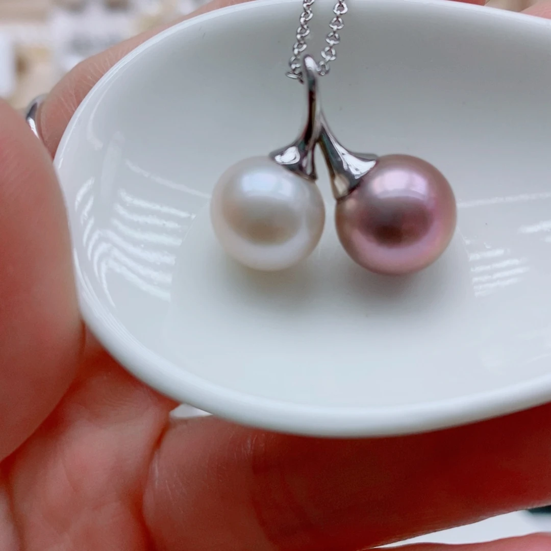 吊坠(赠链)淡水珍珠银S925镶嵌