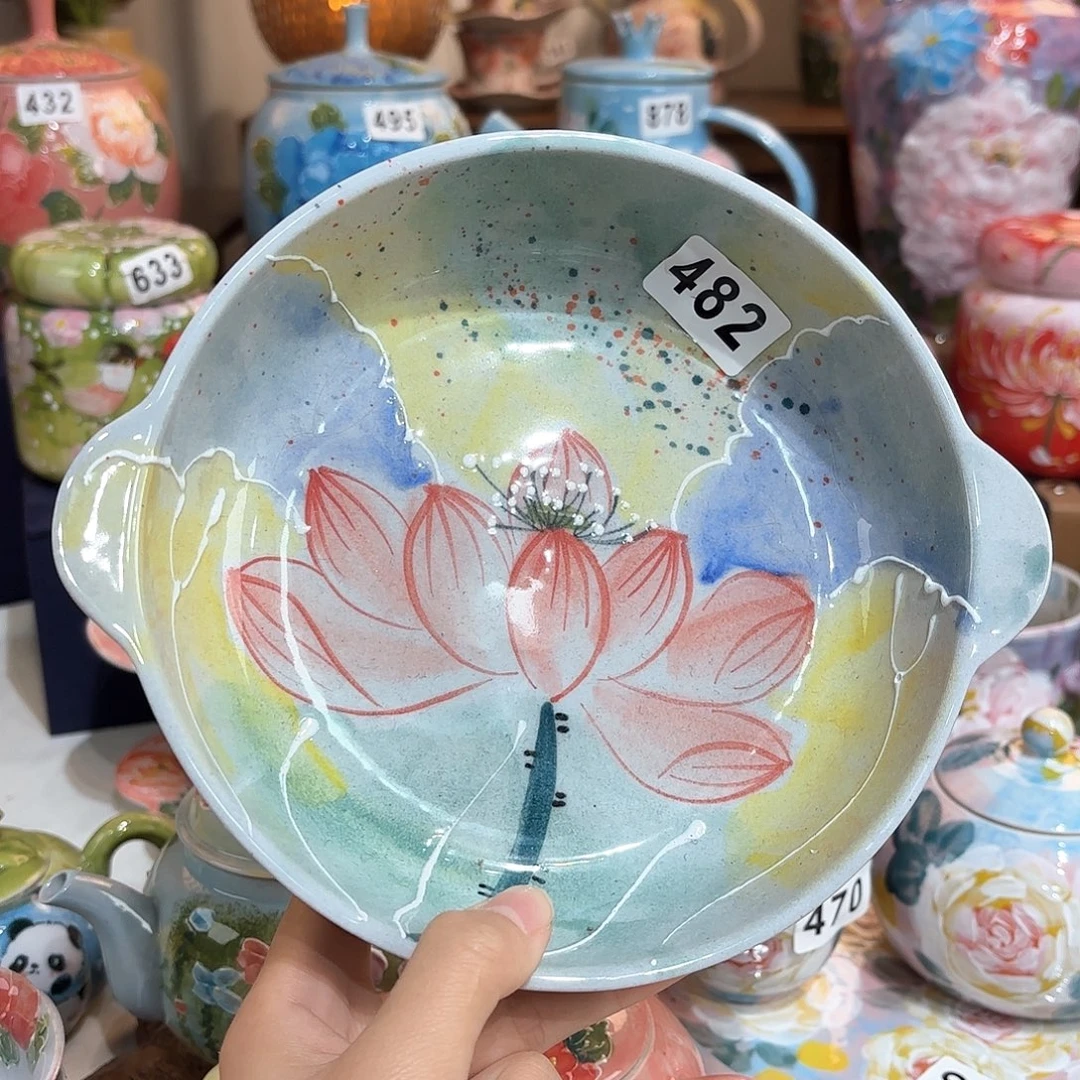 景德镇手绘高温釉下彩陶瓷茶具