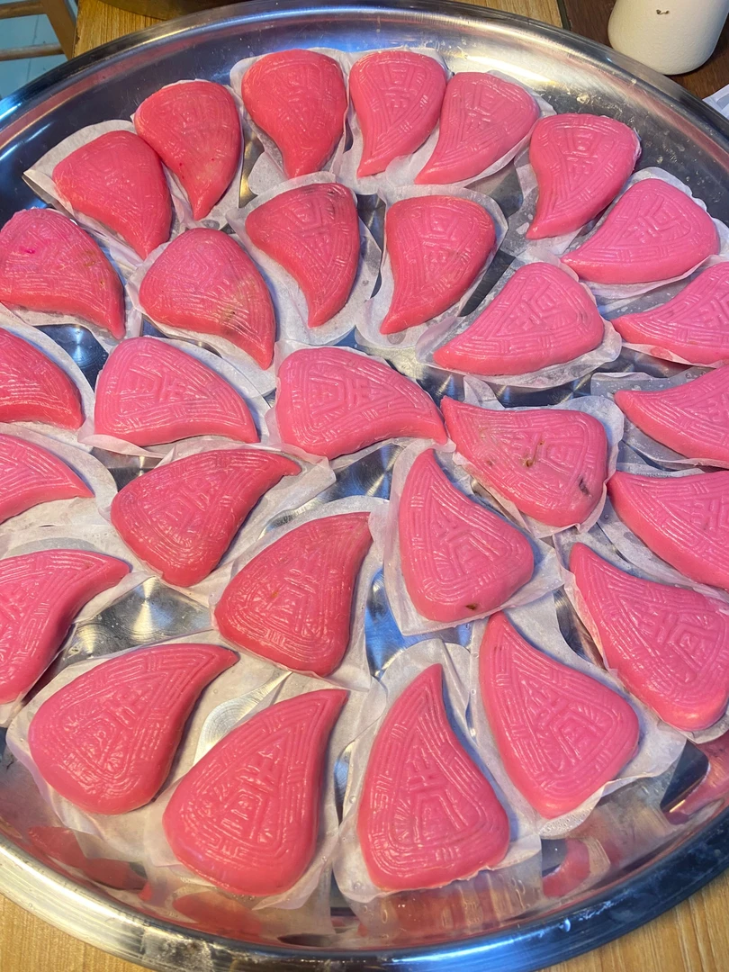 广东潮汕特产红桃粿,  虾仁香菇芋丝粿， 腊肠虾仁香菇土豆粿