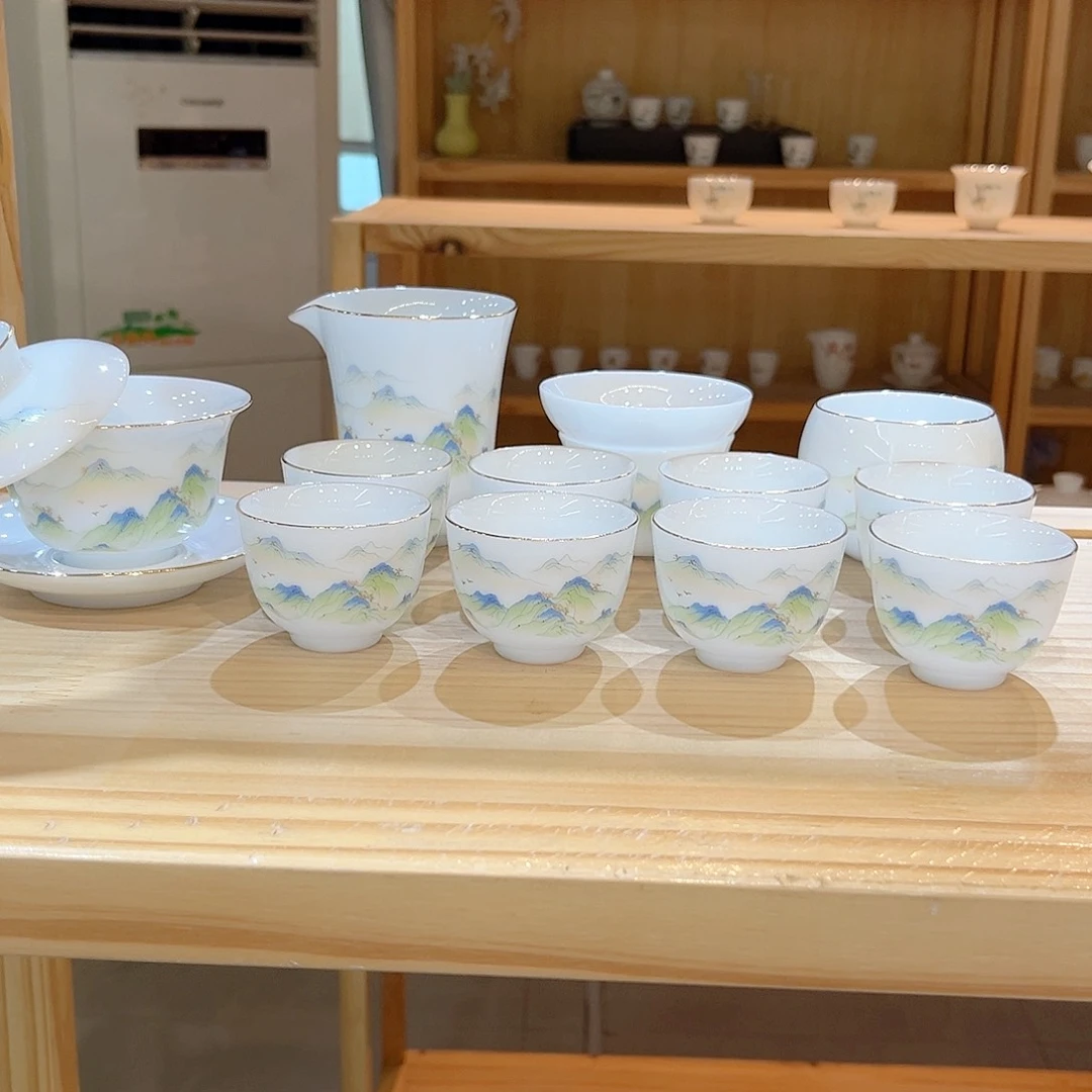 【御瓷斋】冰种玉瓷茶具套装
