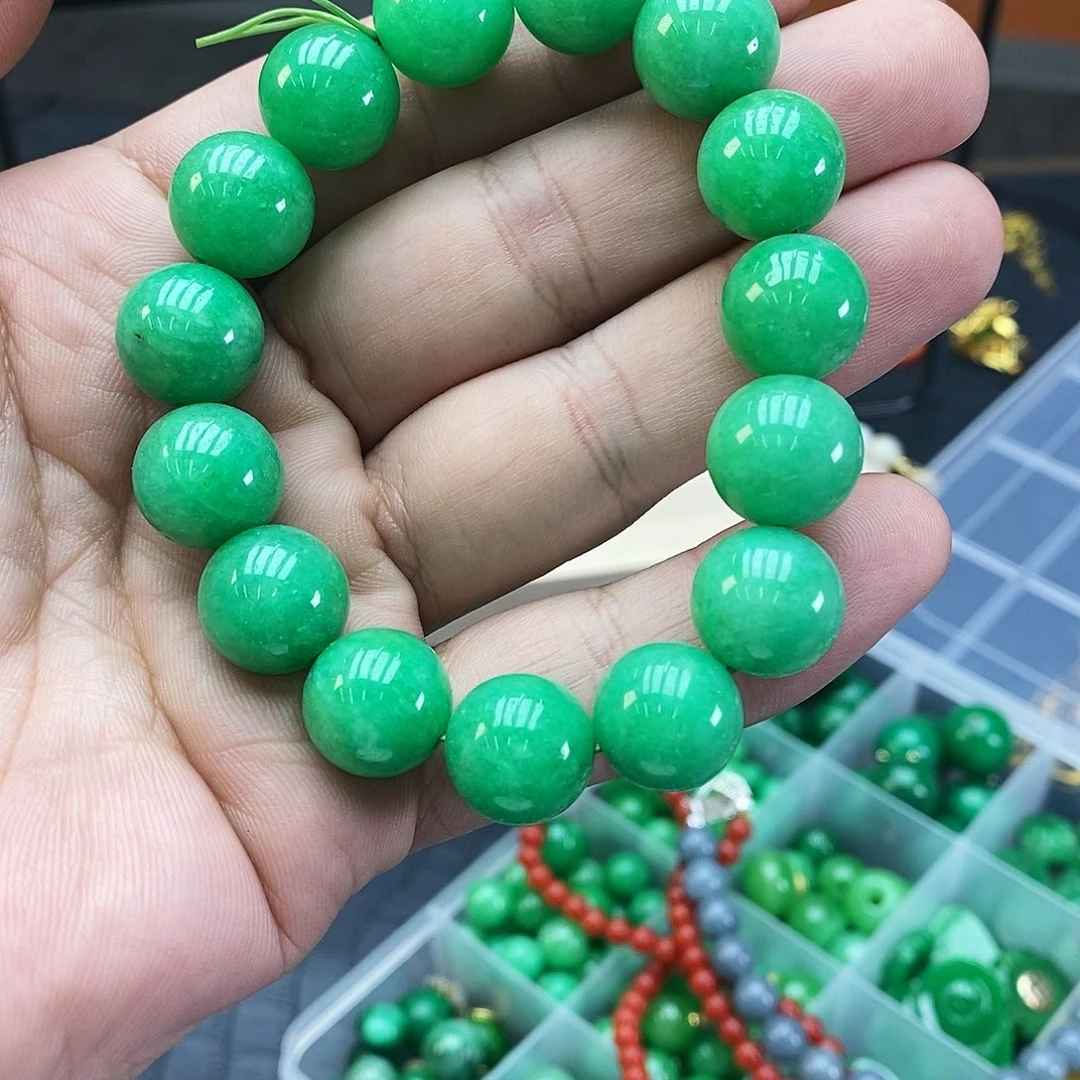 翡翠14K金镶嵌耳饰