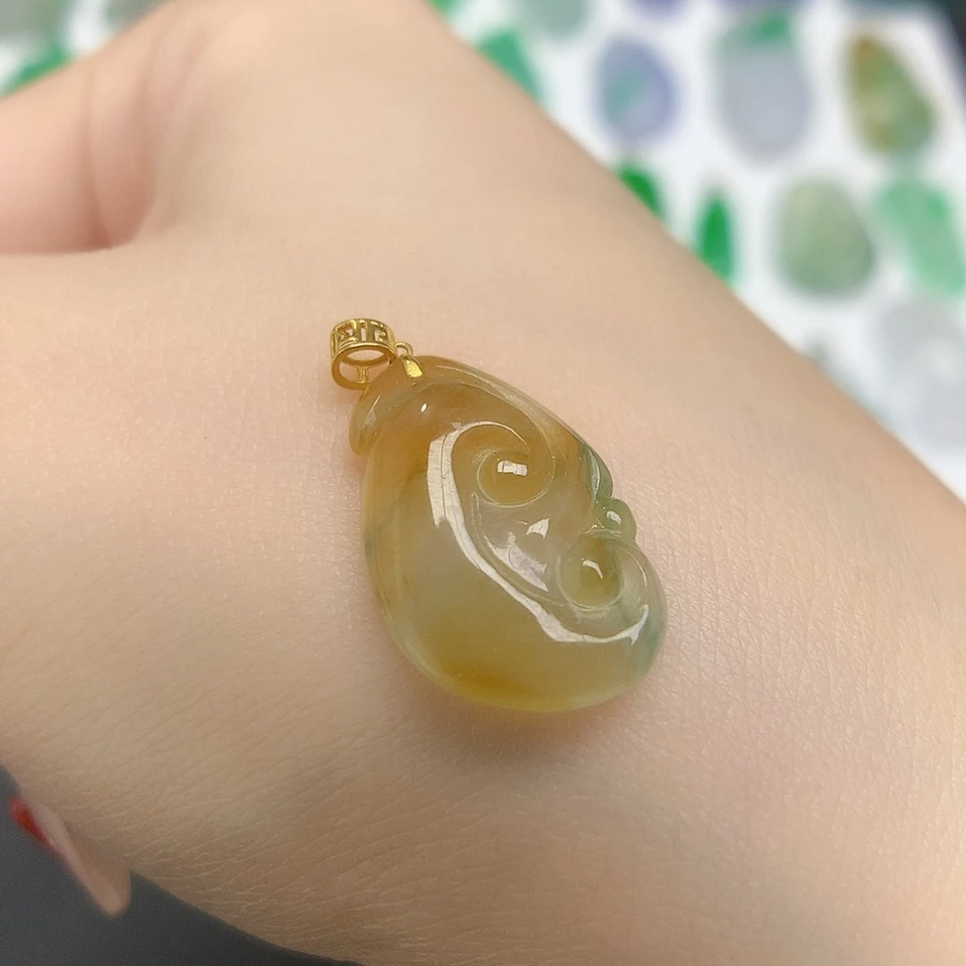 翡翠颈饰18K金镶嵌888888888888888