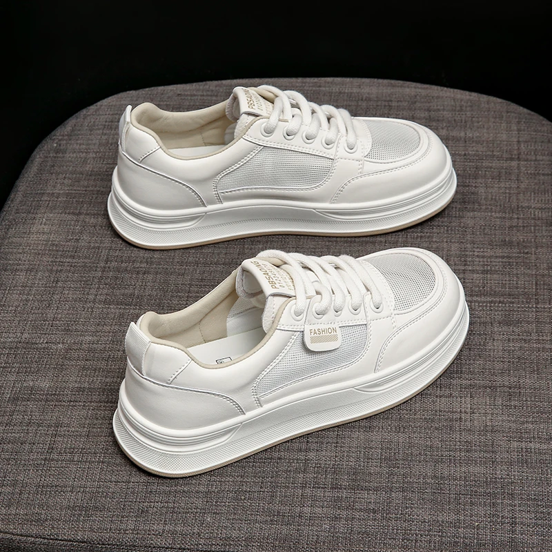网面透气小白鞋女2025夏季新款软底学生百搭平底爆款运动休闲板鞋
