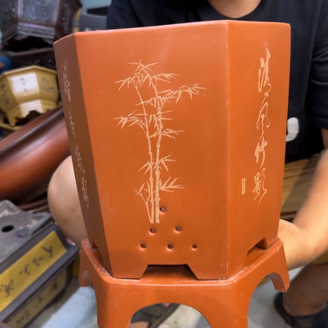 紫砂花盆口径20.23口径