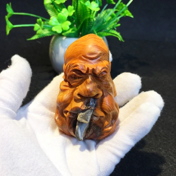 人生百态根包石崖柏陈化料木雕人物纯手工雕刻工艺品手把件小摆件