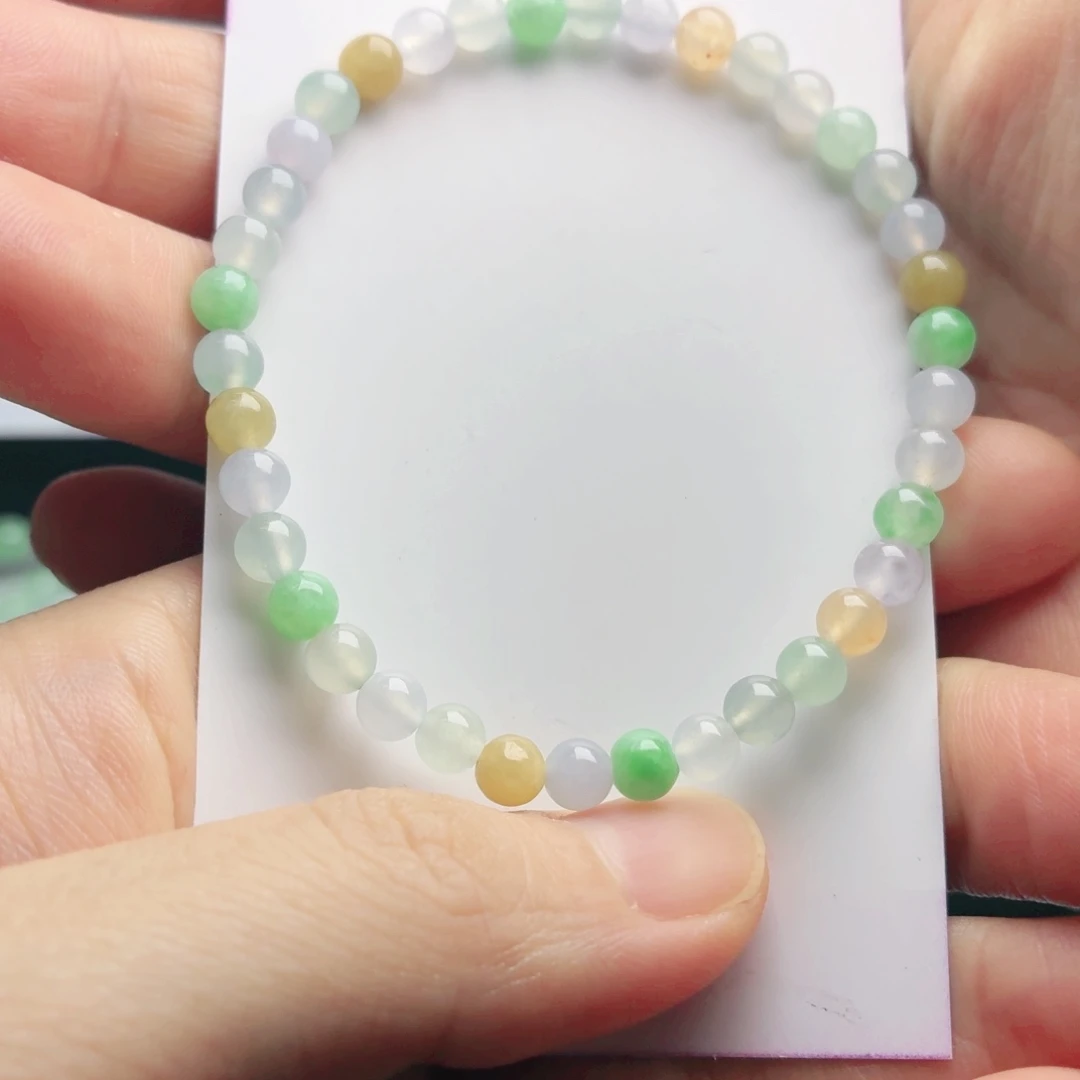 翡翠未镶嵌手链珠串