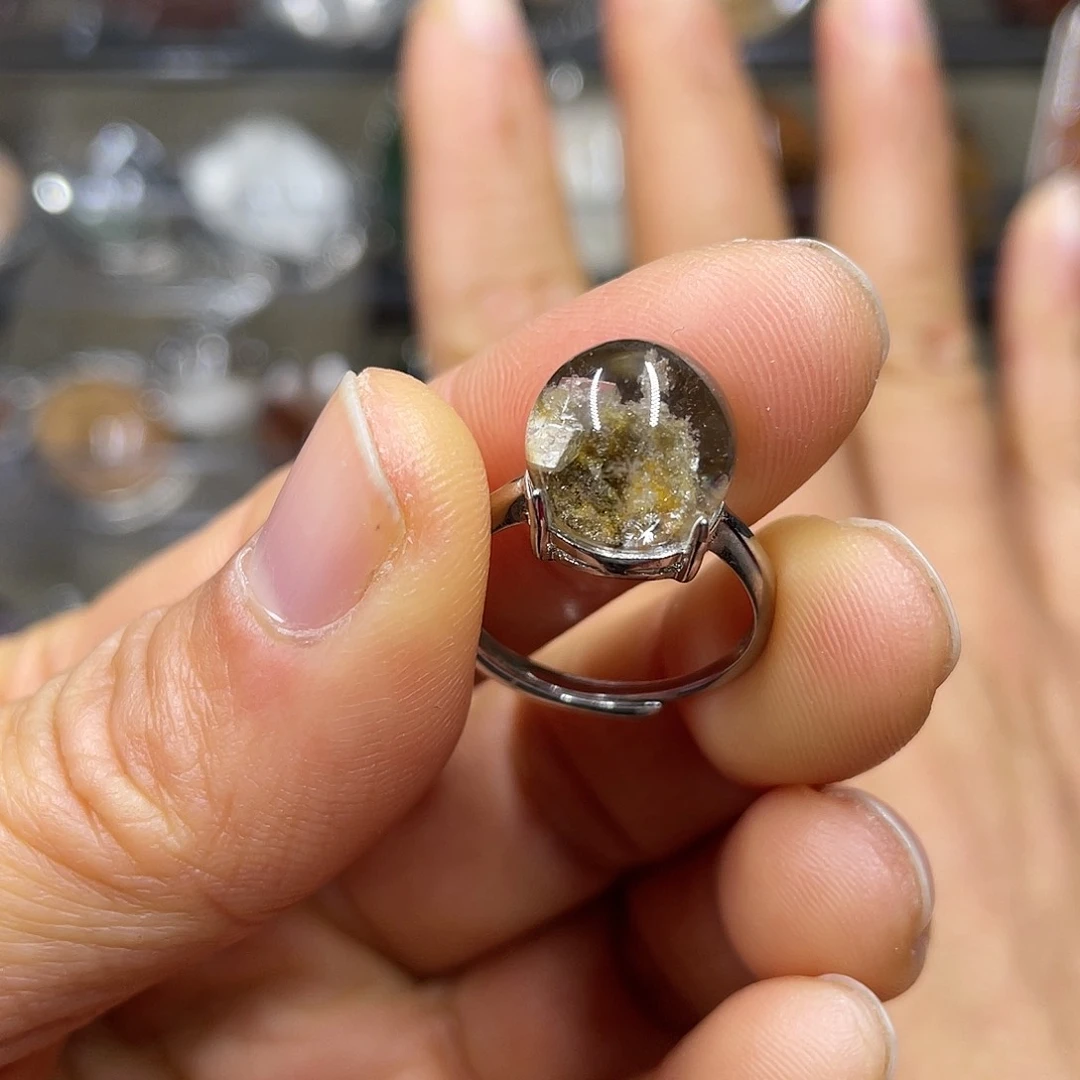 【闪购商品】水晶珠宝半成品银S925镶嵌戒指