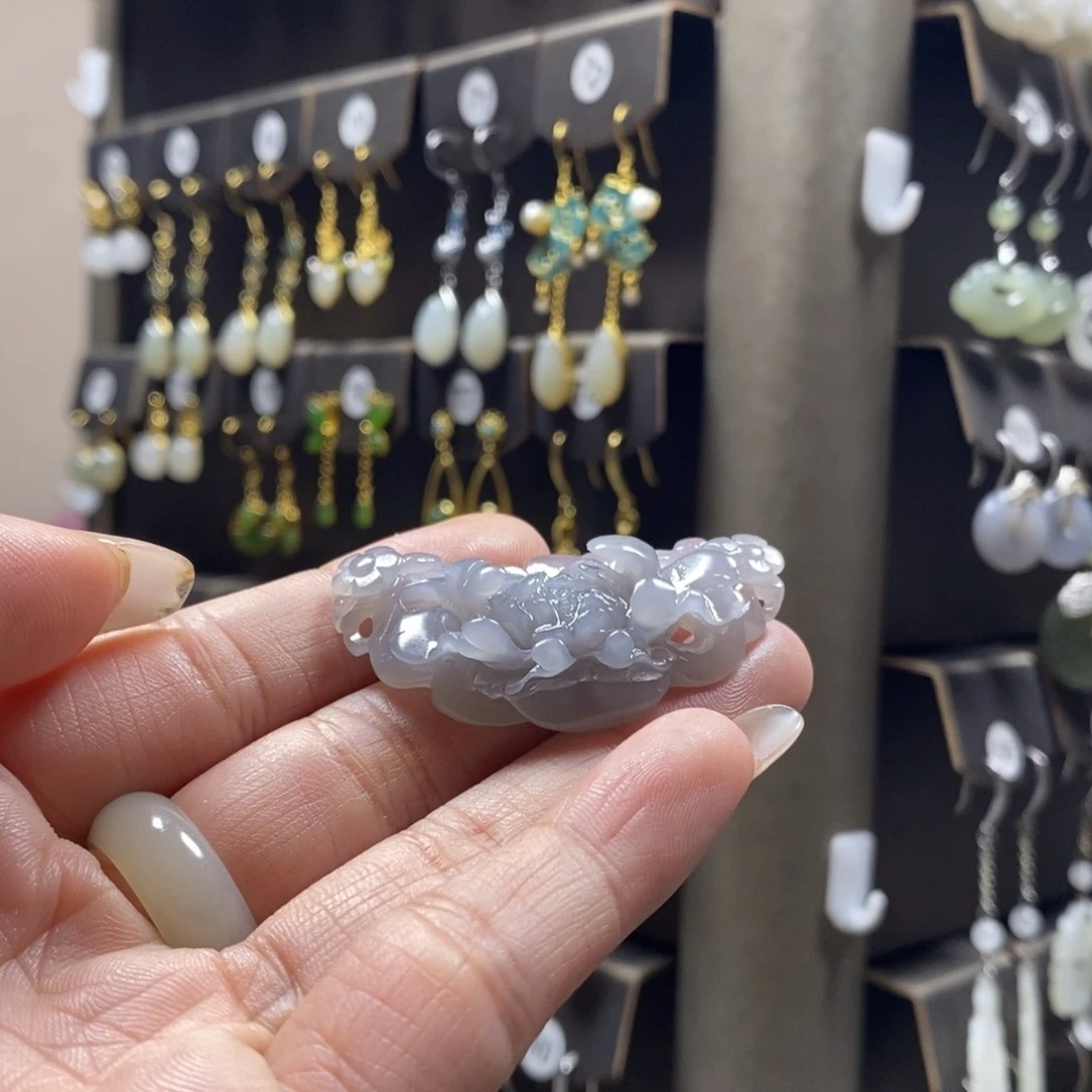 和田玉耳饰银S925镶嵌龙****购