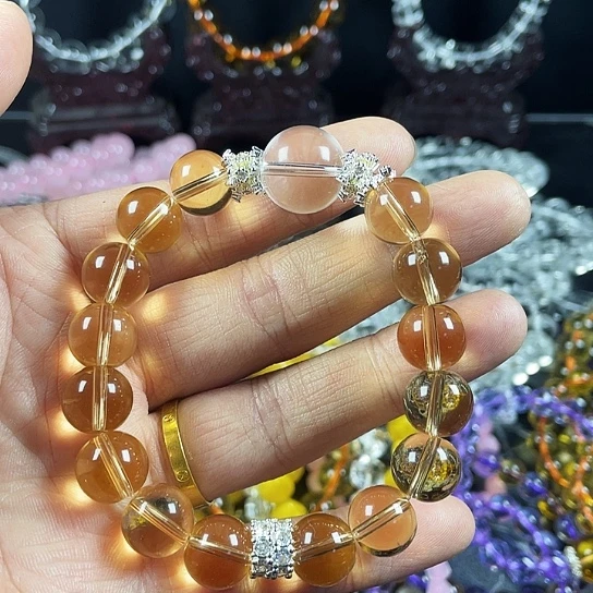 手链水晶未镶嵌巴西黄水DIY