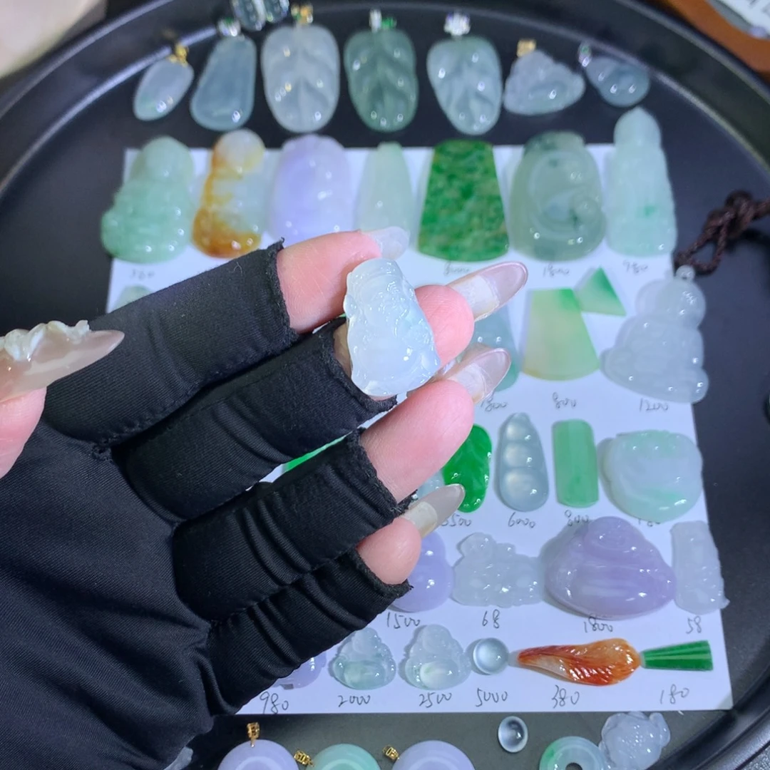 翡翠未镶嵌吊坠(不含链)冰财爷